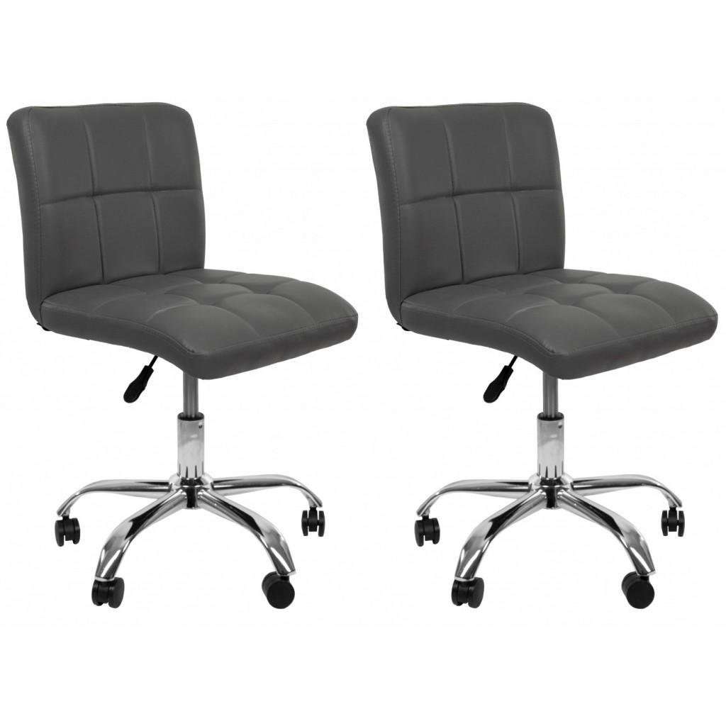 Кресло офисное на колесах Bonro B-532 серое (2шт)