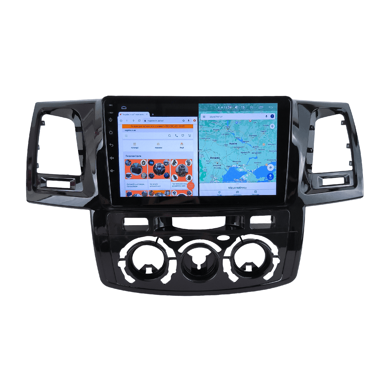 Автомагнитола для Toyota Fortuner 1 Hilux 1 2008-2014 для Android 12+/CarPlay/8 core/XyAuto (М-ТФ1-9-М3)