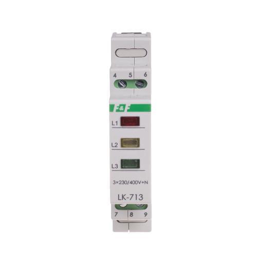 Индикатор LK-713K 3×230 V+N- F&F (00000062601)