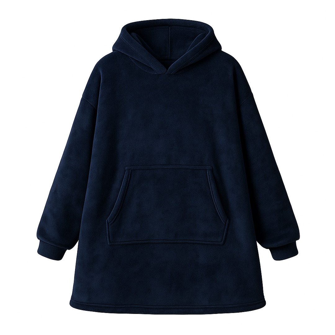 Плед-худи двусторонний с капюшоном Синий (29433494) - фото 1 Плед-худи двусторонний с капюшоном Синий (29433494) - фото 1