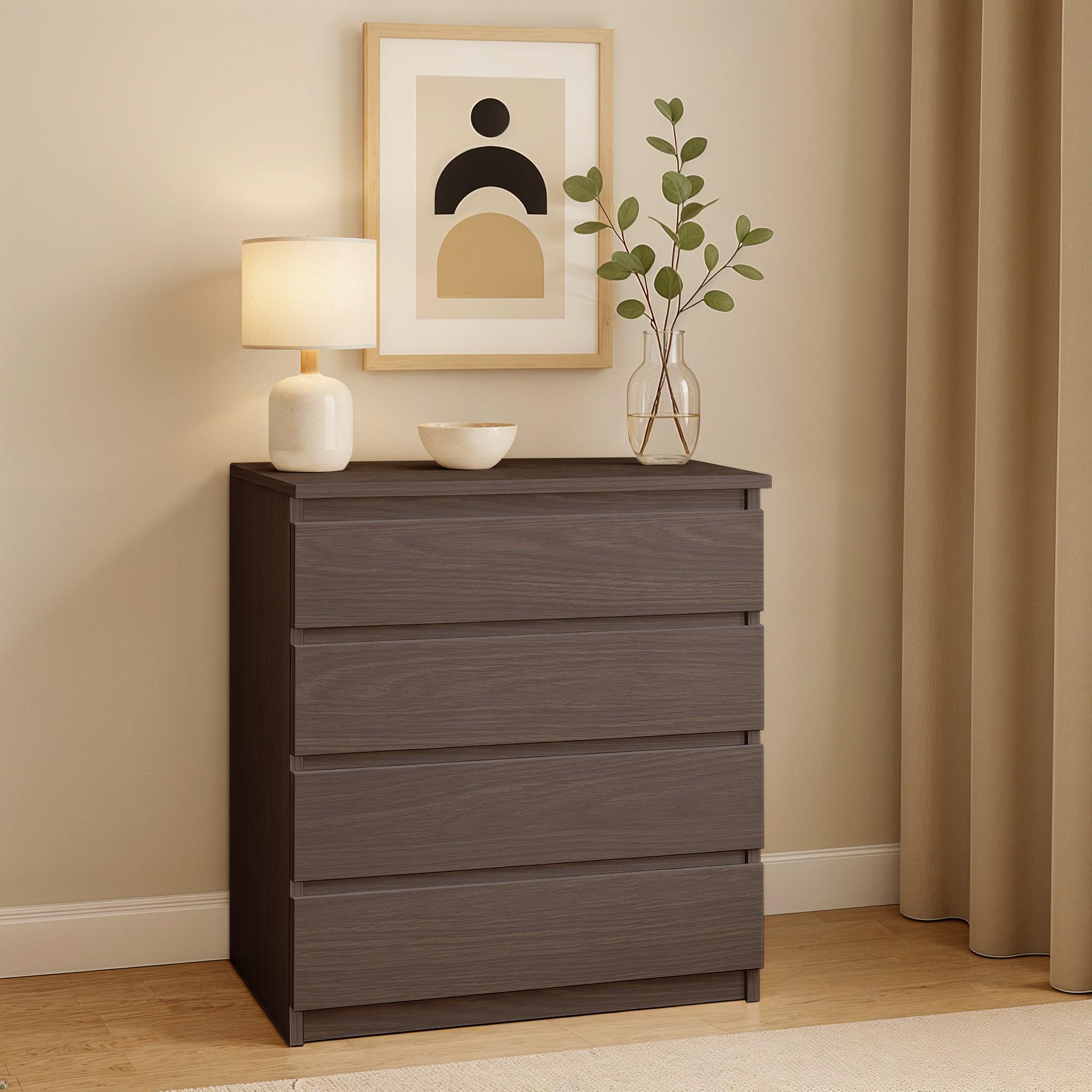 Комод на 4 ящика без ручек Kvatro 700х380х860 мм Венге Магия