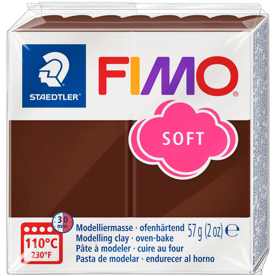 Глина полимерная Fimo Soft 57 г Шоколадный (8020-75)