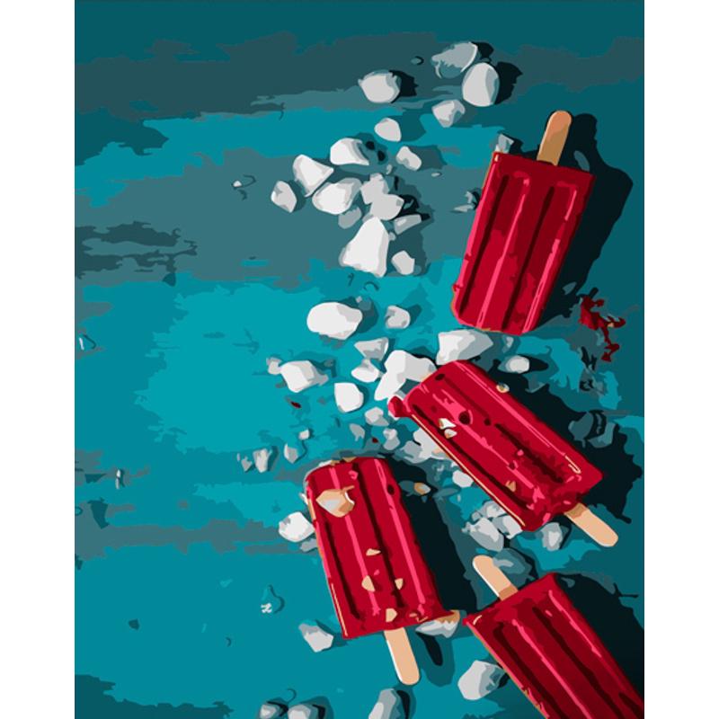 Картина по номерам Strateg Премиум Ягодное мороженое 40х50 см (DY391)