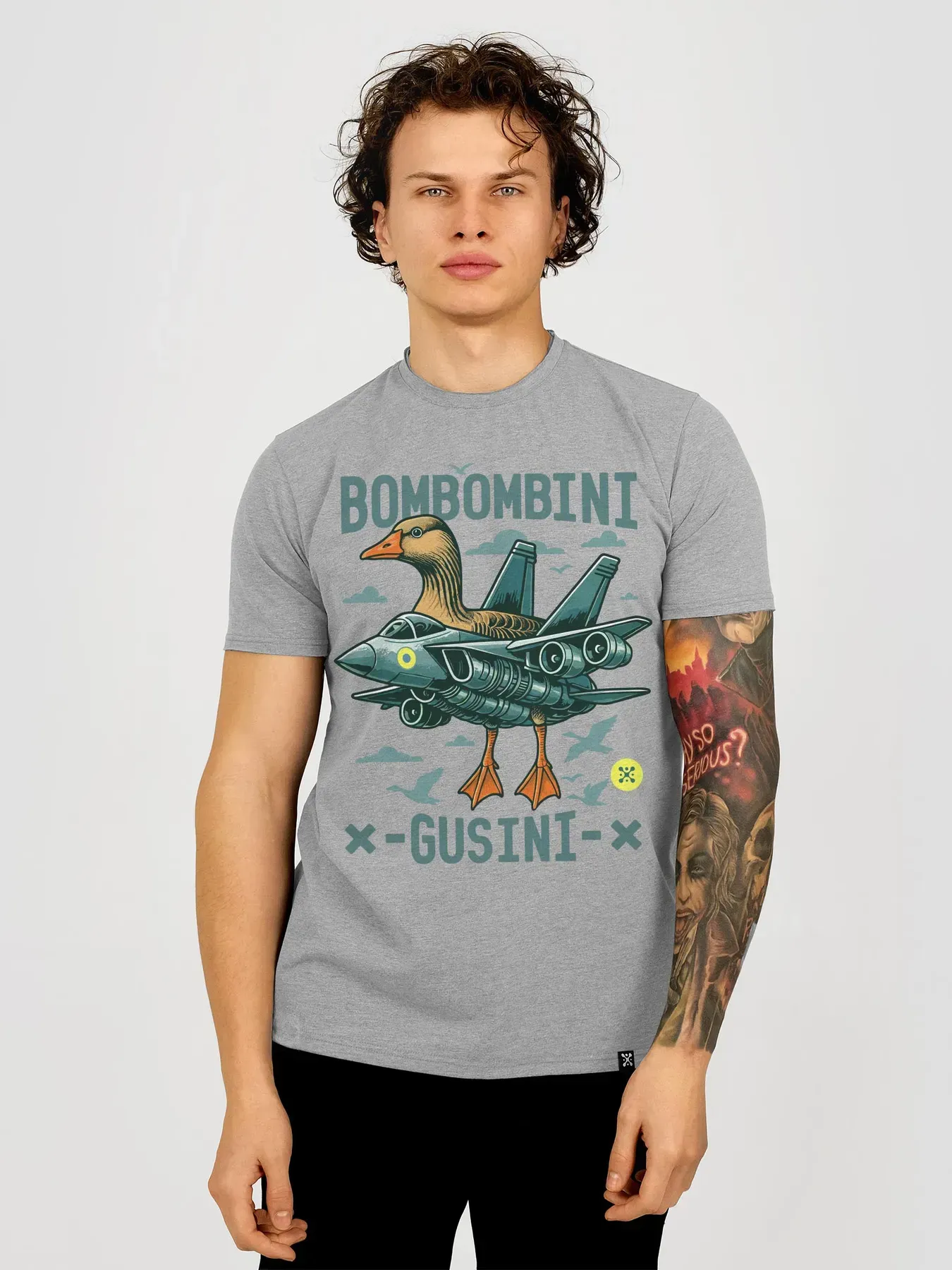 Футболка мужская Bombombini Gusini 2XL Серый (26992955)