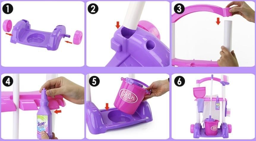 Детский игровой набор для уборки Little Helper Розовый - фото 9 Детский игровой набор для уборки Little Helper Розовый - фото 9