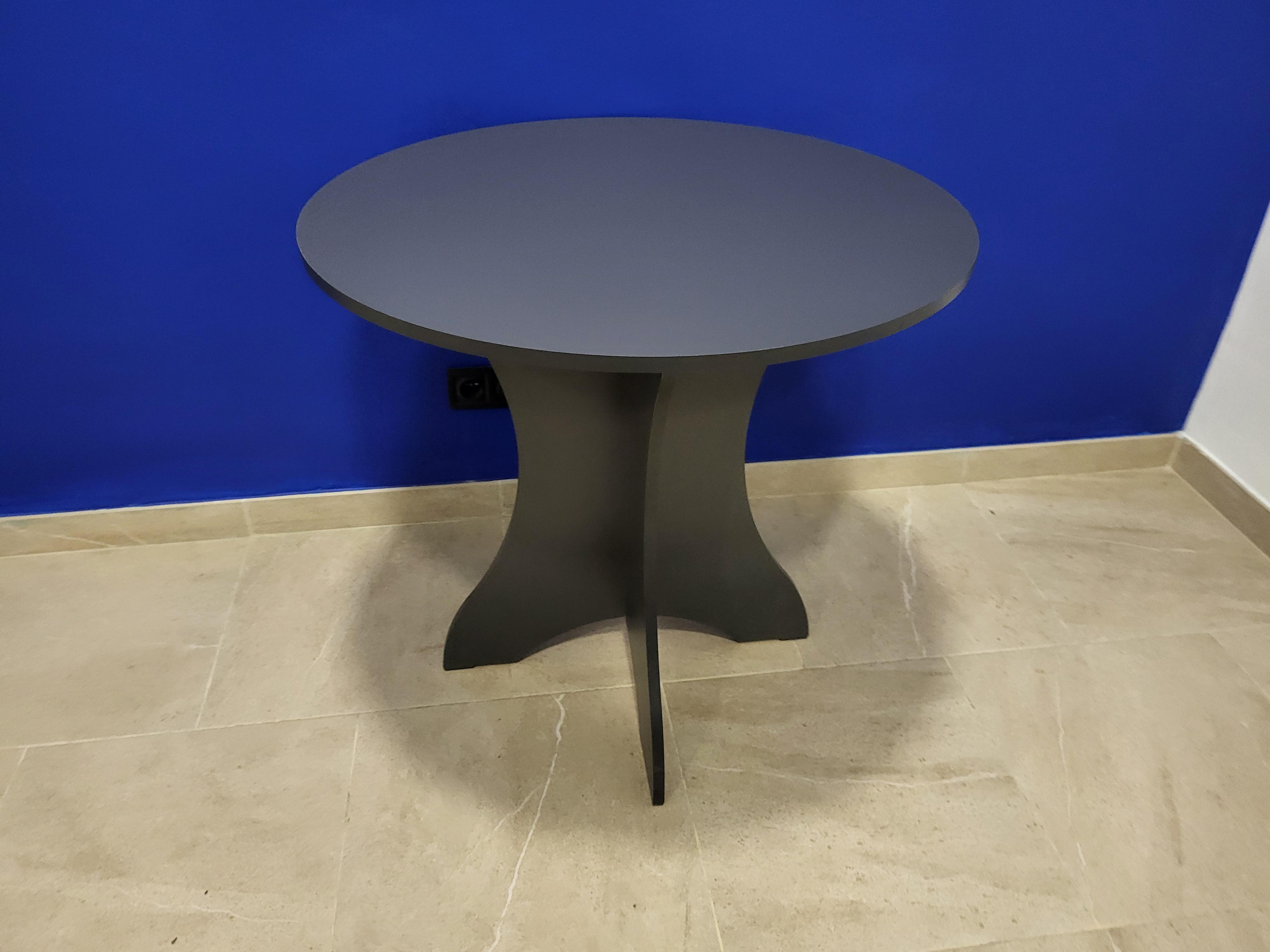 Стол круглый Боярин ДСП 750х800х800 мм Антрацит (S-B-A)