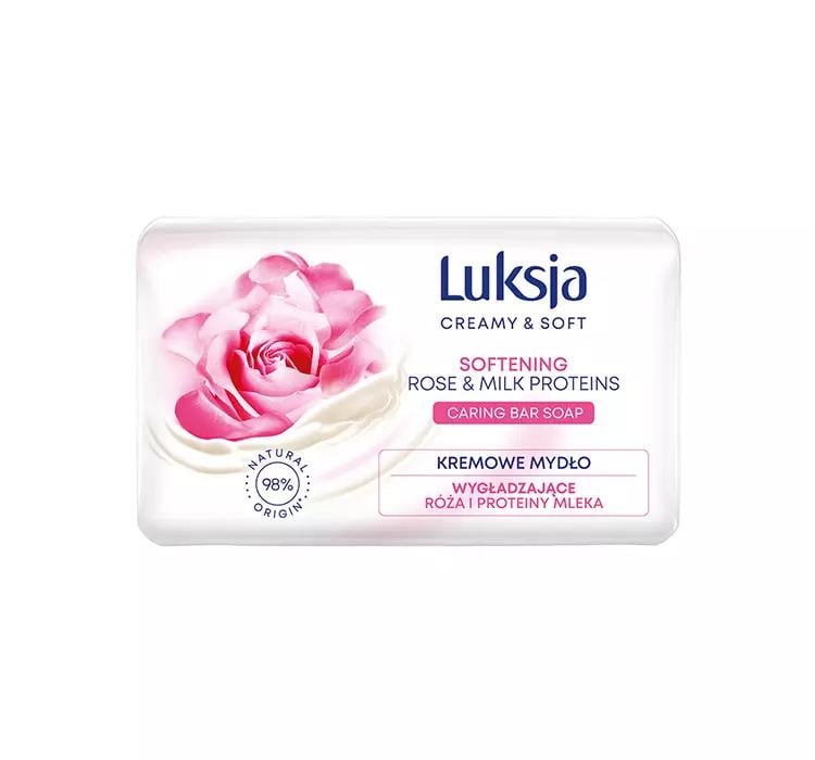 Крем-мило тверде Luksja Creamy&Soft пом'якшуюче Троянда та молочні протеїни 90 г (22282611)