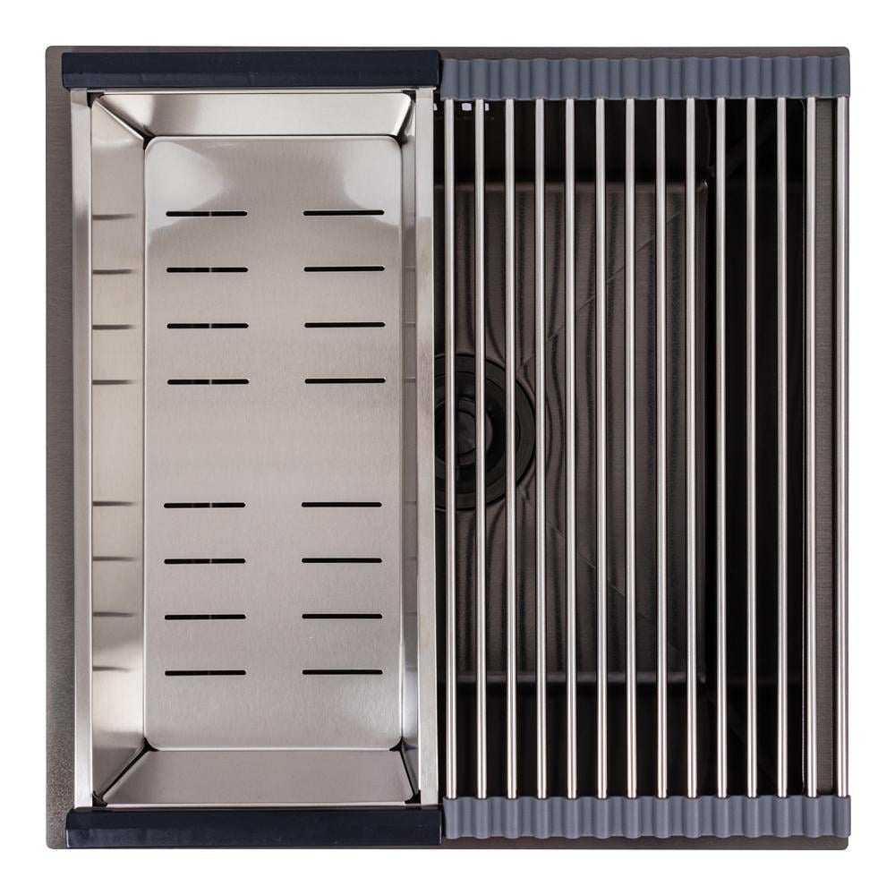 Кухонна мийка Valeso Handmade PVD СМ монтаж під стільницю 44х44 см Чорний - фото 5