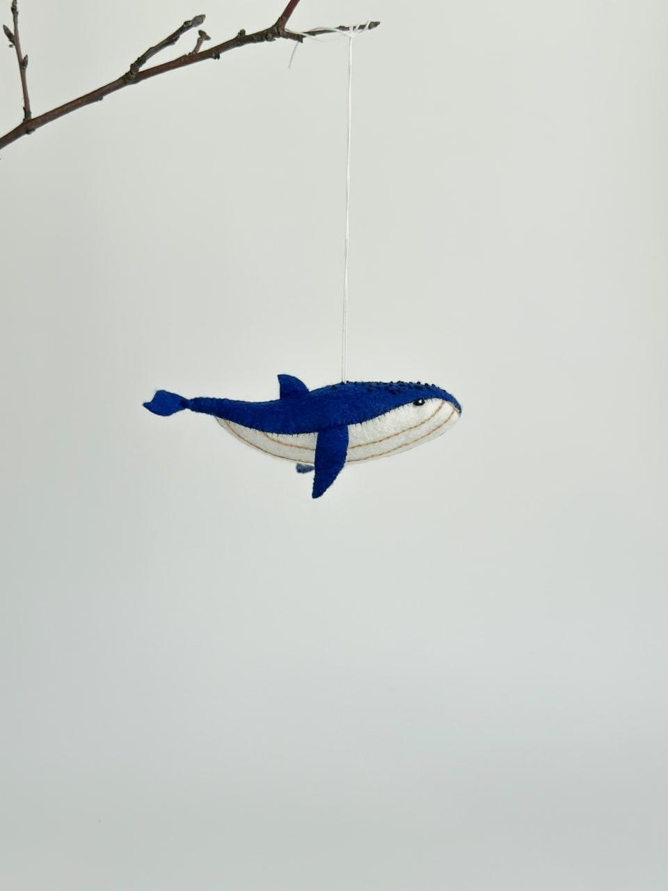 Мягкая игрушка фетровая Синий кит ручная работа (29472388) - фото 6 Мягкая игрушка фетровая Синий кит ручная работа (29472388) - фото 6