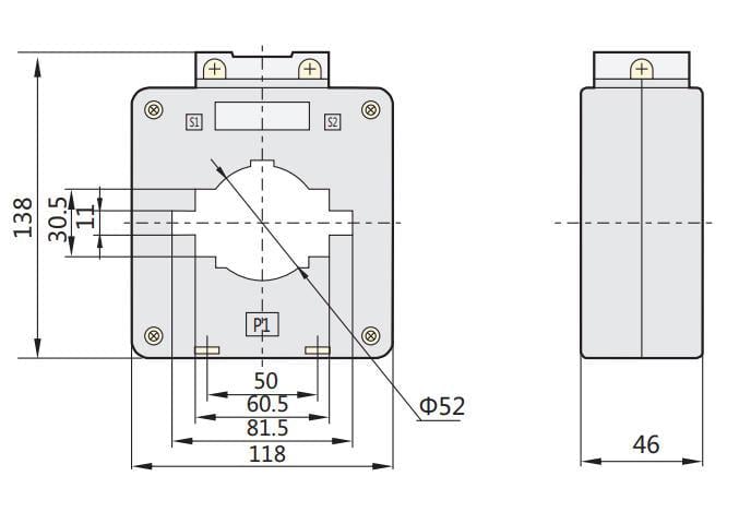 Трансформатор тока CHINT BH-0.66 80I 800/5A CL0.5 IEC (824241) - фото 2