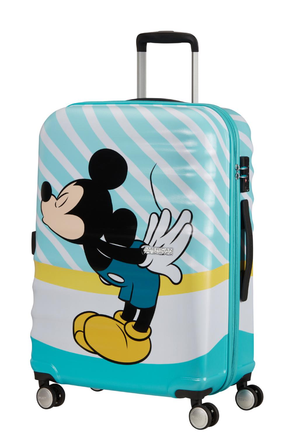 Валіза American Tourister Wavebreaker Disney - Kiss 67х47х26 см Блакитний (31C/31004)