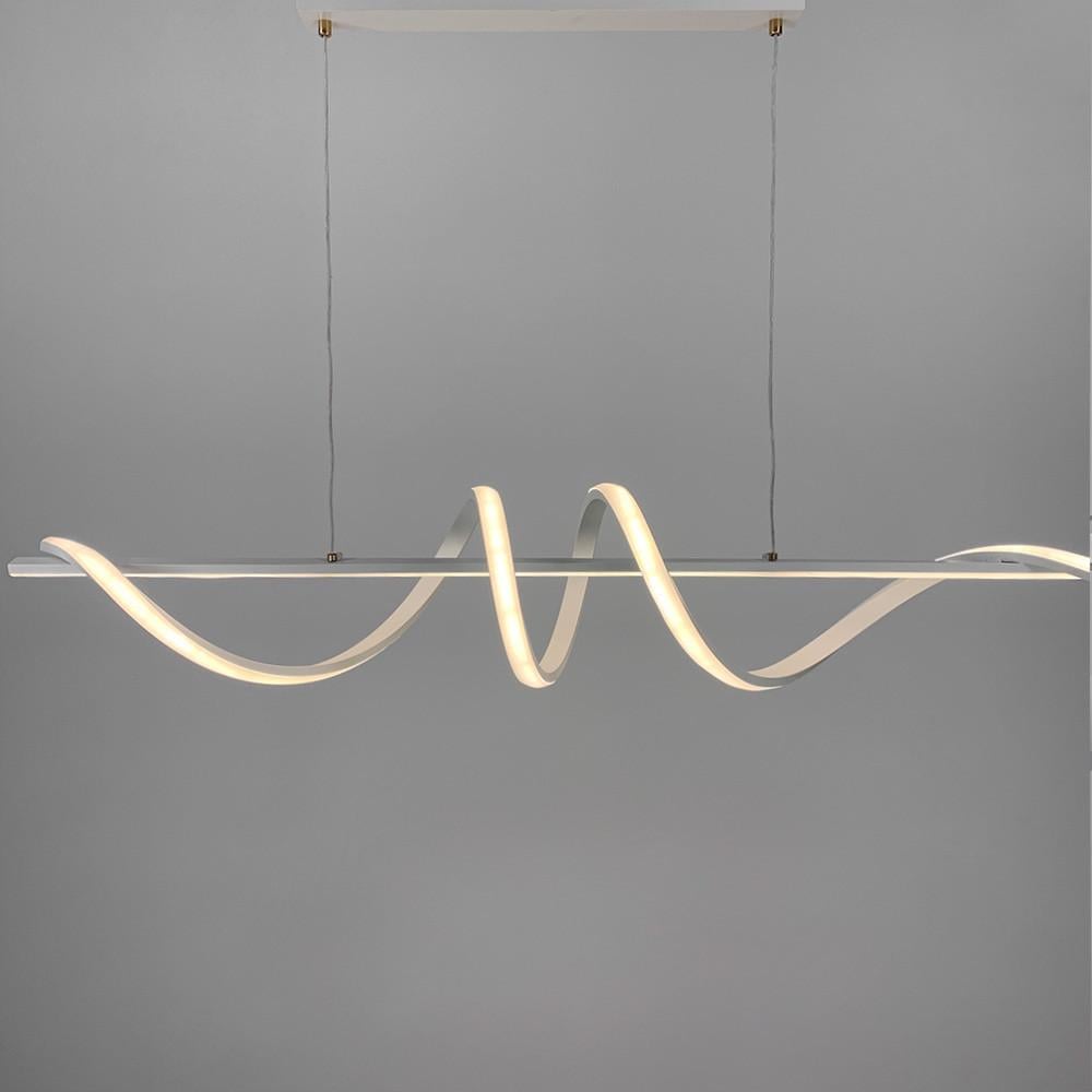 Люстра видовжена Wave 120 см Білий (K 23 WT) - фото 3 Люстра видовжена Wave 120 см Білий (K 23 WT) - фото 3