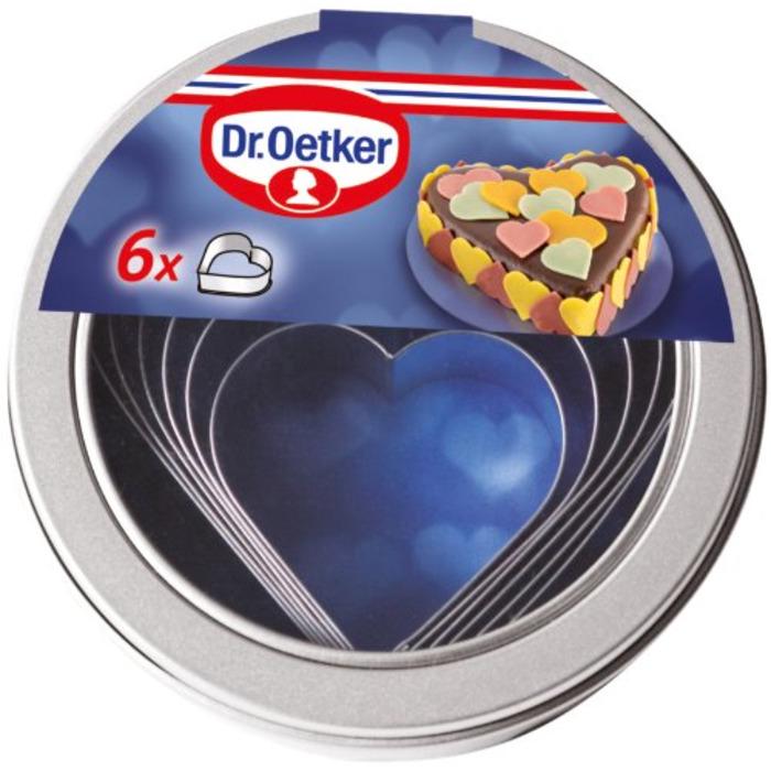 Набір форм для вирізання з бісквітного тіста Dr. Oetker Cердце 6 шт. (33971957)