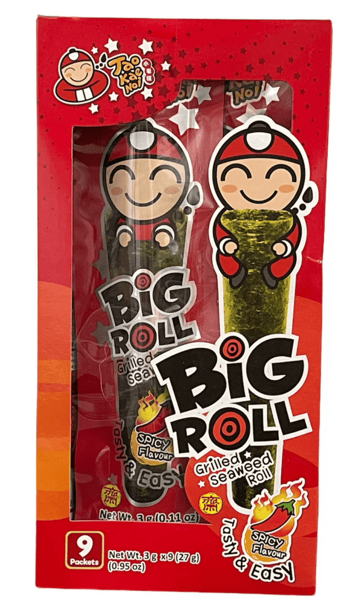 Чипсы Нори Tao Kae Noi Grilled Seaweed Big Roll Spicy Flavor 9 шт. × 3 г (2824482300)