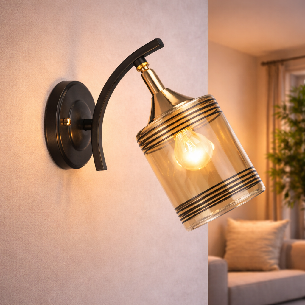 Бра Sirius с регулируемым углом наклона под одну лампу Е27 Черный/Золотой (B N4382/1W BK+FGD)