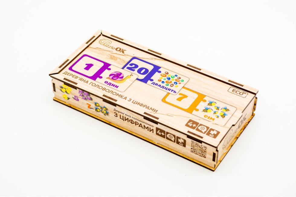 Сортер пазл головоломка дерев'яна дитяча розвиваюча PuzzleOK Цифри - фото 6 Сортер пазл головоломка дерев'яна дитяча розвиваюча PuzzleOK Цифри - фото 6