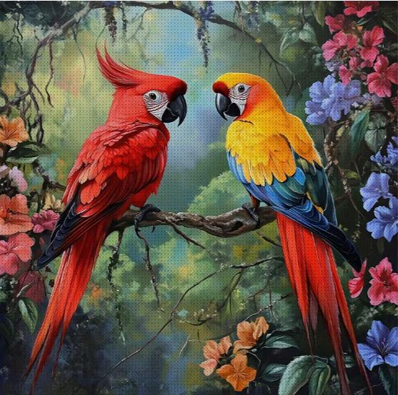 Набір для вишивання хрестиком JOZYSH Яскравий Ара в тропічному саду 14CT канва Аїда з нанесеним малюнком 40x40 см (2903900895) Набір для вишивання хрестиком JOZYSH Яскравий Ара в тропічному саду 14CT канва Аїда з нанесеним малюнком 40x40 см (2903900895)