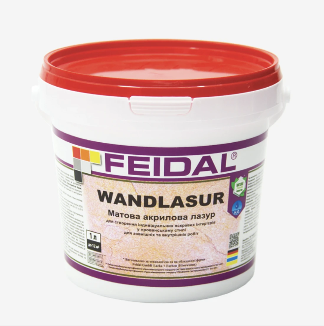Лазур матова акрилова для декоративного оздоблення Feidal Wandlasur 1 л (2034870129)