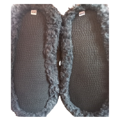 Капці домашні з овчини р. 43 Темно-сірий (00023) - фото 2 Капці домашні з овчини р. 43 Темно-сірий (00023) - фото 2