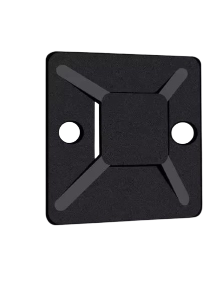 Майданчик-фіксатор для кабелю під стяжки 3М з нейлоновим хомутом самоклеючий 1 шт. L Чорний (563230257)