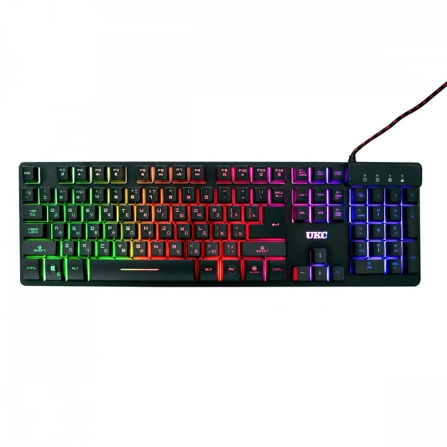Клавиатура мембранная UKC Backlight Keyboard ZYG-800 с подсветкой Черный (17945820) Клавиатура мембранная UKC Backlight Keyboard ZYG-800 с подсветкой Черный (17945820)