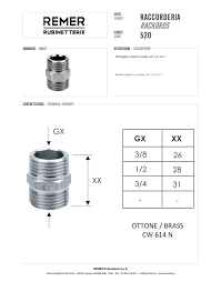 Ніпель сантехнічний Remer3/4 хром Люкс (52034) - фото 2 Ніпель сантехнічний Remer3/4 хром Люкс (52034) - фото 2