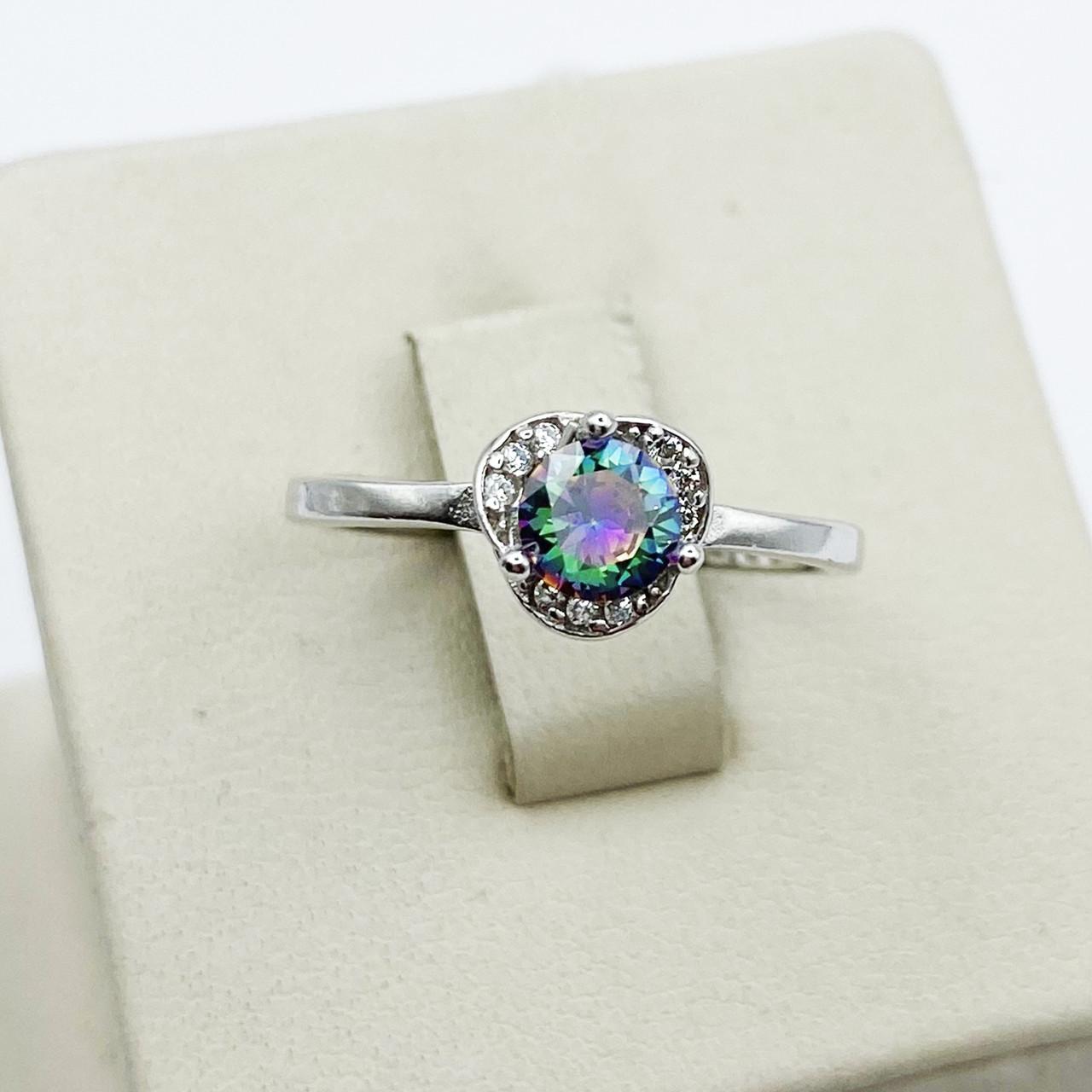 Кольцо серебряное с кубическим цирконием р. 17 1,81 г (1879378651)