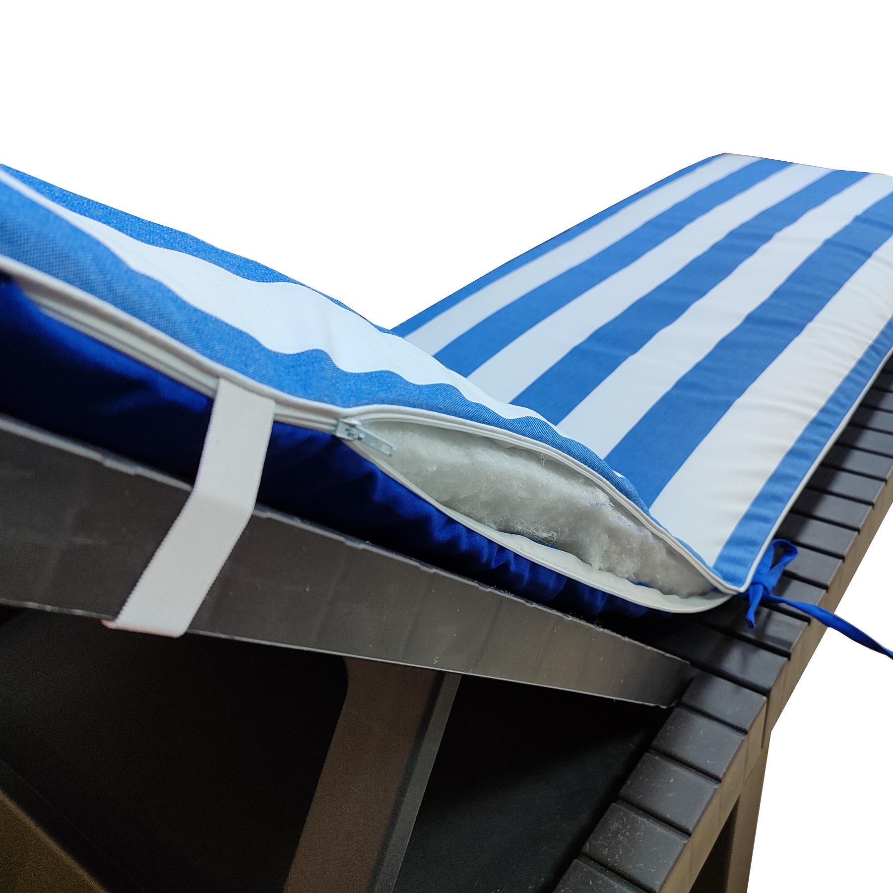 Матрас для шезлонга Ost-Fran UNI тексилк 1006 188x58x5 см Бело-синие полосы (3602) - фото 4 Матрас для шезлонга Ost-Fran UNI тексилк 1006 188x58x5 см Бело-синие полосы (3602) - фото 4