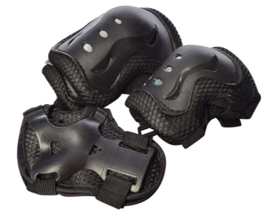 Универсальный комплект защиты SUNROZ Kids Protector для безопасного катания для детей Черный (SUN8649)