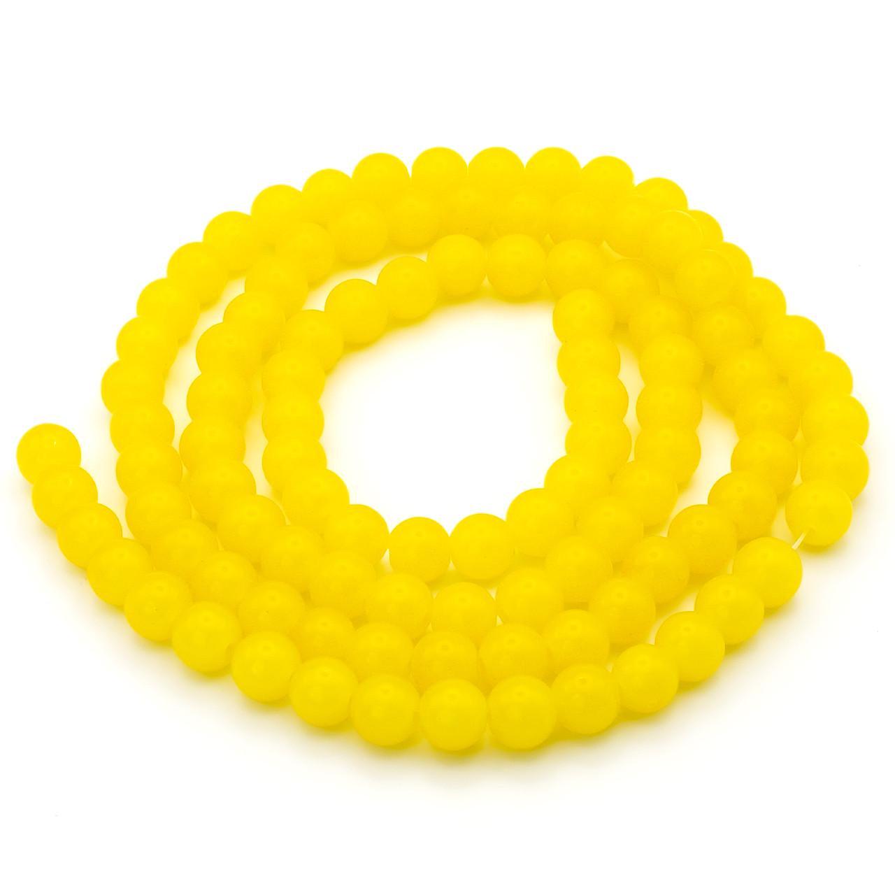 Бусины стеклянные имитация камня 8 мм 80 см 105 шт. Желтый (БЖ0008н04) Бусины стеклянные имитация камня 8 мм 80 см 105 шт. Желтый (БЖ0008н04)