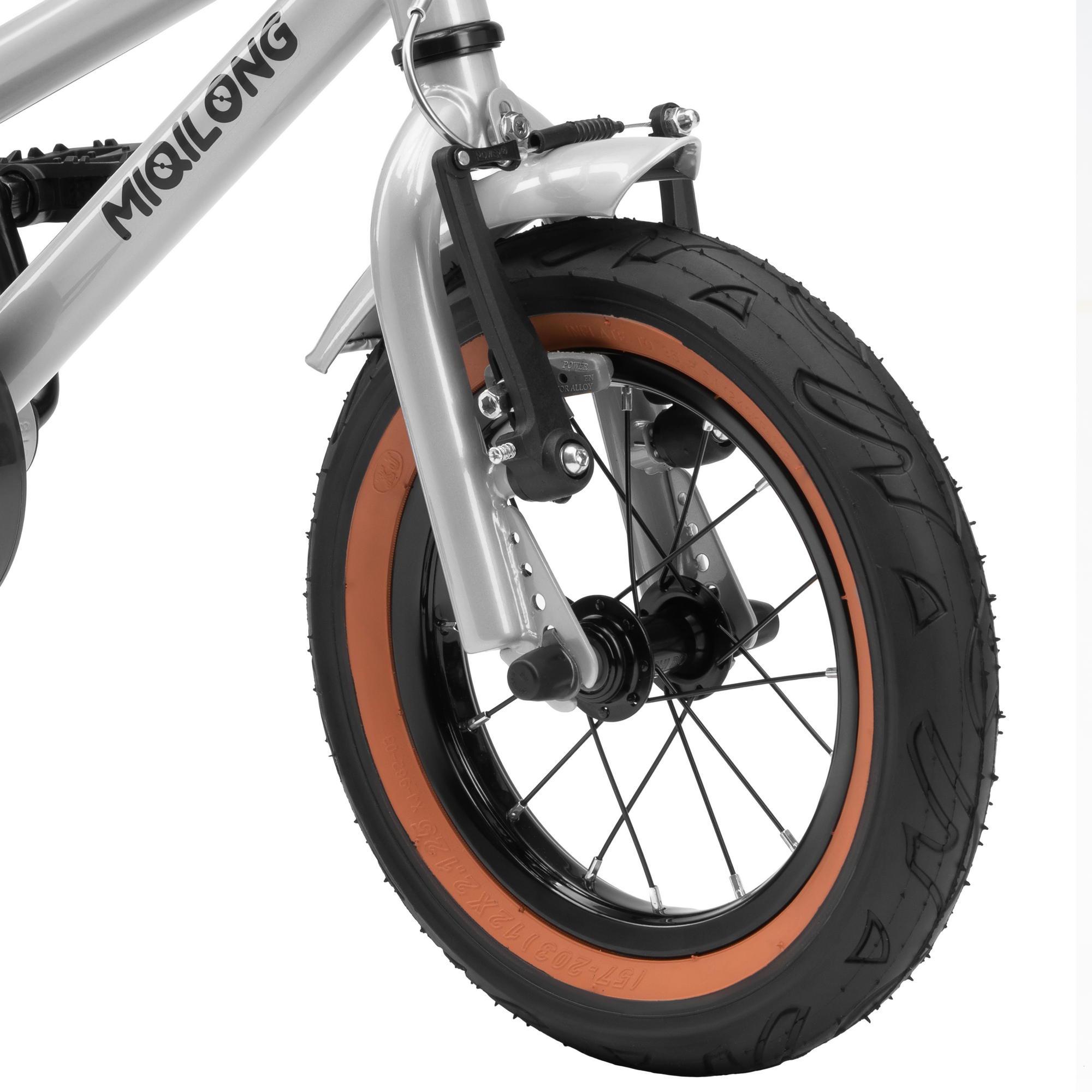 Детский велосипед Miqilong ST 12" Серебристый (28745623) - фото 9