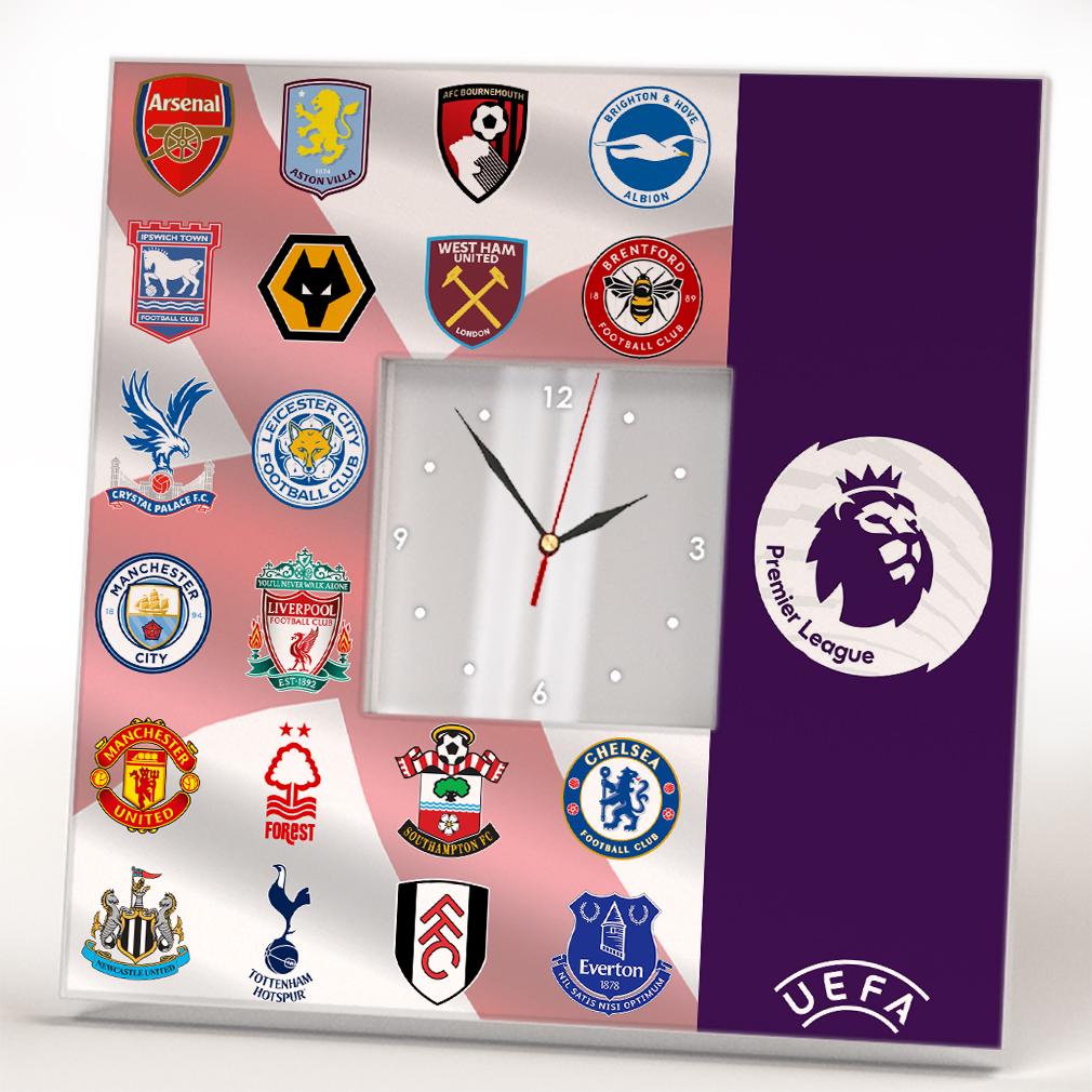 Часы Футбольные клубы Английской Премьер-лиги 260x260 мм (C04547) Часы Футбольные клубы Английской Премьер-лиги 260x260 мм (C04547)