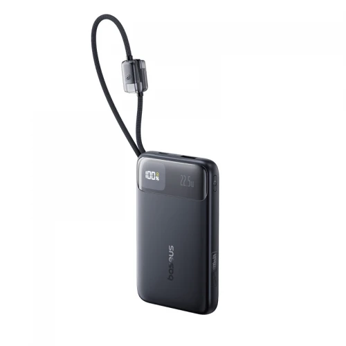 Аккумулятор наружный Baseus EnerFill FC11 10000 мАч 22,5 Вт со встроенными кабелями USB Type-C Черный (KST-E0027R04)