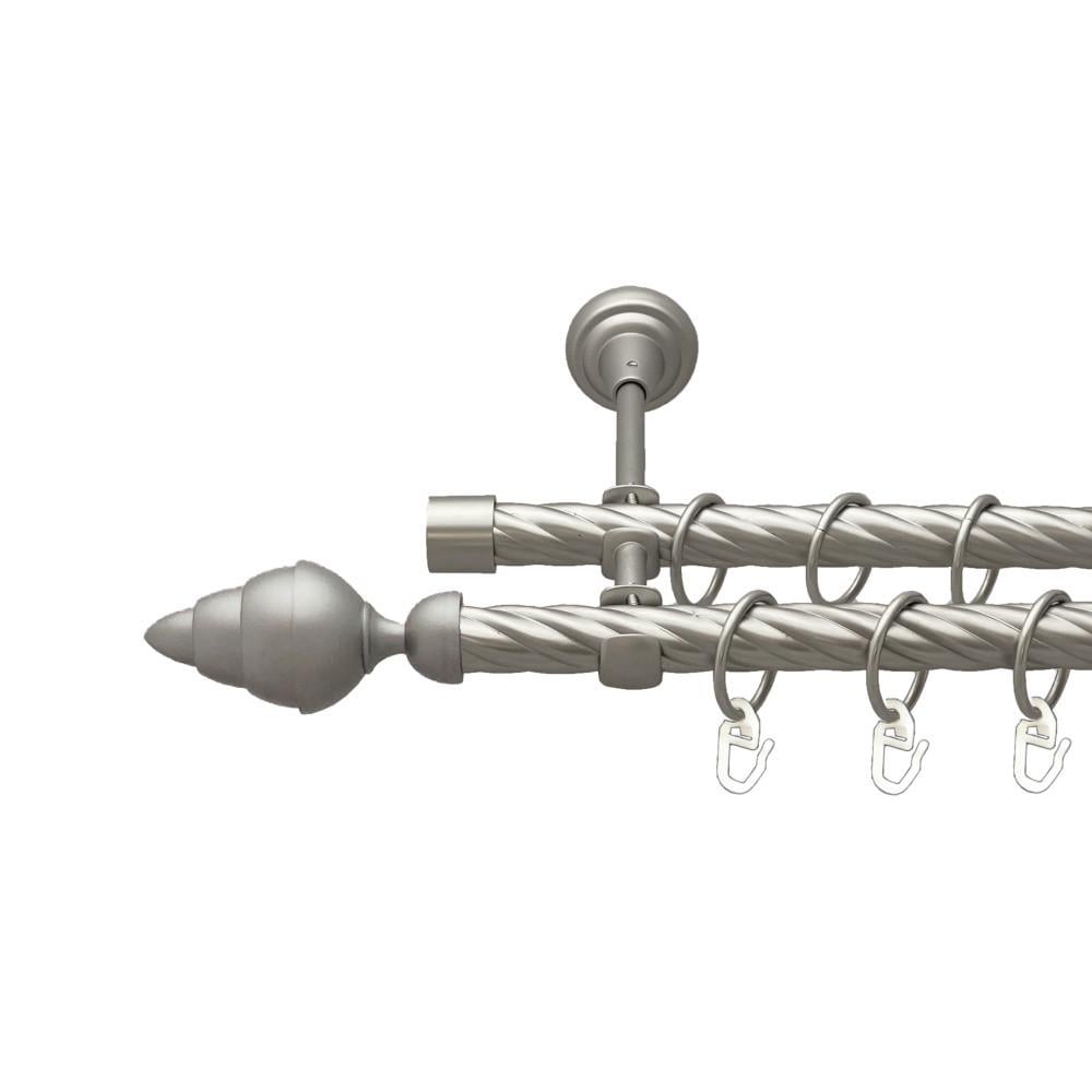 Карниз для штор Orvit Треви двухрядный скрученный 19/19 мм 300 см Сатин (00-00023249)