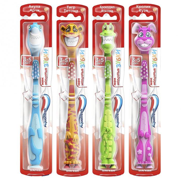 Зубная щетка детская Aquafresh Молочные зубки 3-5 лет 1 шт. (1962124091) - фото 2