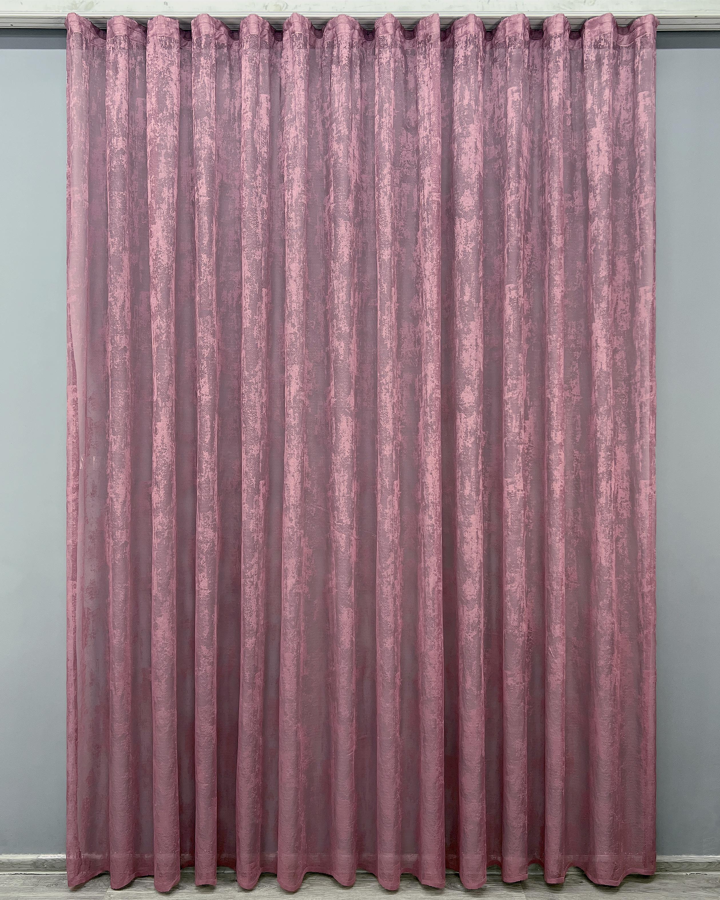 Тюль VR-Textil 1407т Мармур жакард 300х270 см Марсала (42-0158)