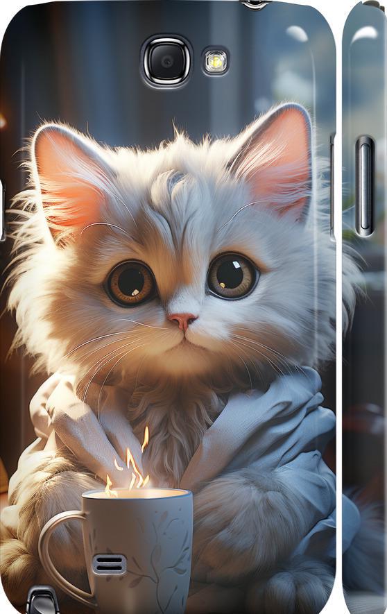 Чехол на Samsung Galaxy Note 2 N7100 White cat (5646c-17-42517) Чехол на Samsung Galaxy Note 2 N7100 White cat (5646c-17-42517)