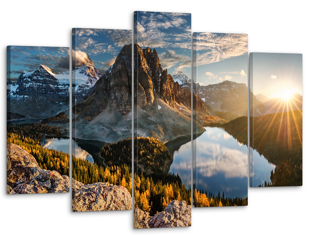 Картина модульная на холсте DK Горный пейзаж 80x125 см (MK50301)