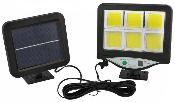 solar sensor light bk 128 6 cob