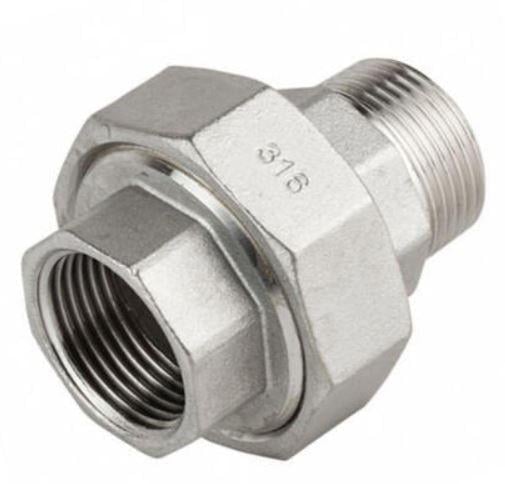 Сборка прямая американка Н/В резьба BSP 3/8" нержавеющая сталь AISI316 (27615545)