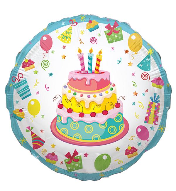 Повітряні кульки Торт 45 см (30081)