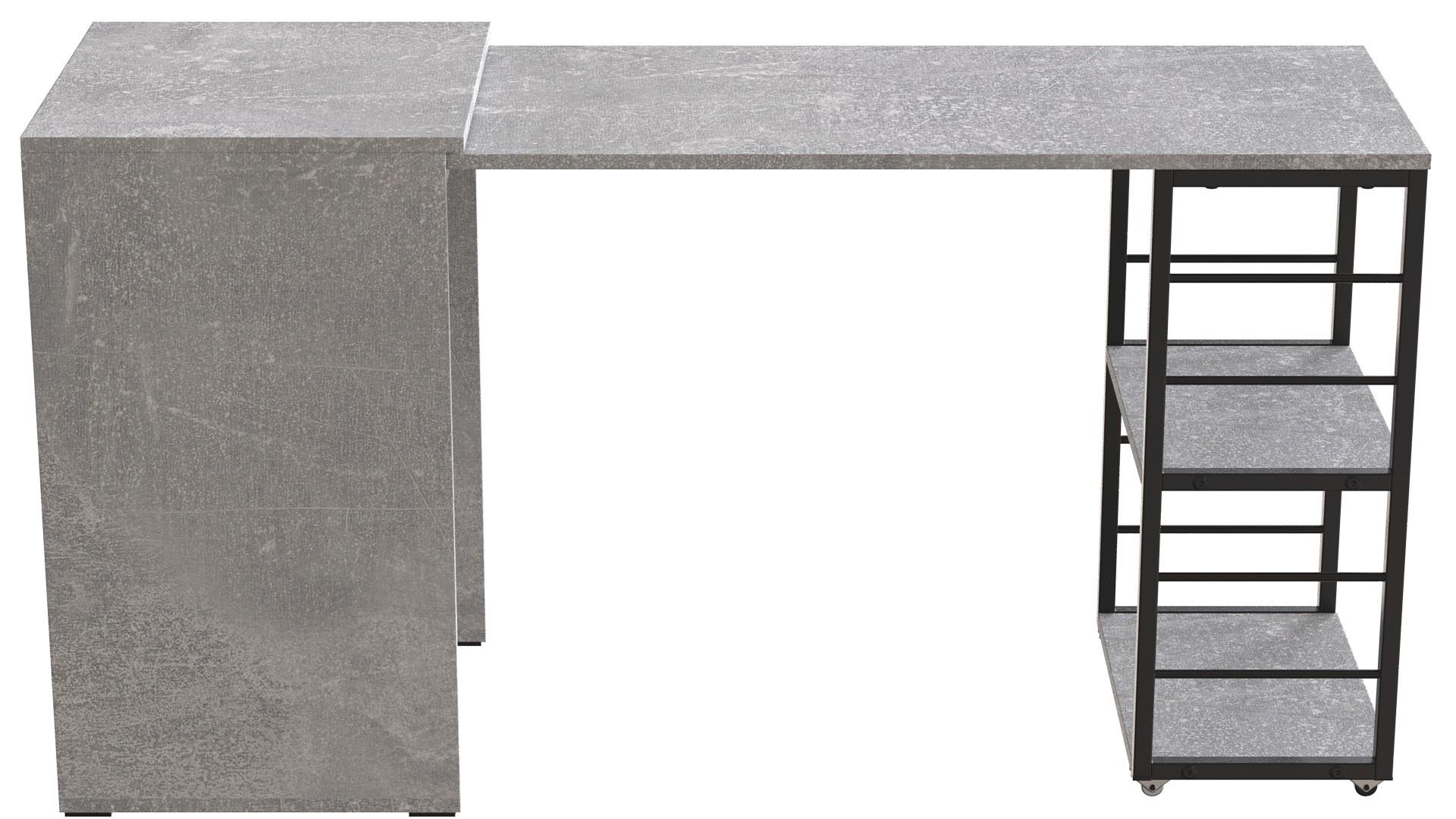 Стол-тумба трансформер Ferrum-decor Смарт 2/1 металл/ДСП 16 мм 750x1450x500 мм Черный/Белый (FRD-105095) - фото 2 Стол-тумба трансформер Ferrum-decor Смарт 2/1 металл/ДСП 16 мм 750x1450x500 мм Черный/Белый (FRD-105095) - фото 2