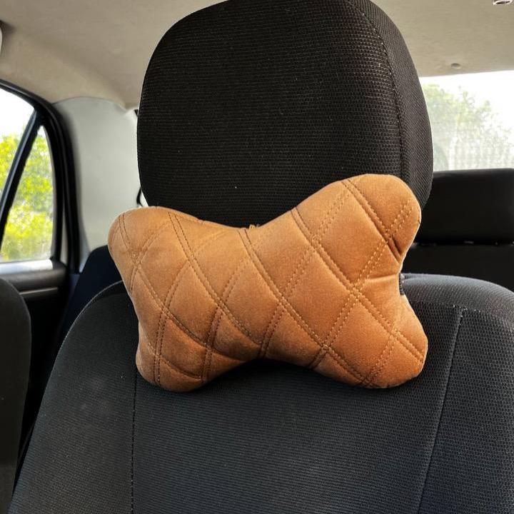 Подушка в машину из алькантары с двойной строчкой 27x16x8 см Коричневый (24167305) Подушка в машину из алькантары с двойной строчкой 27x16x8 см Коричневый (24167305)