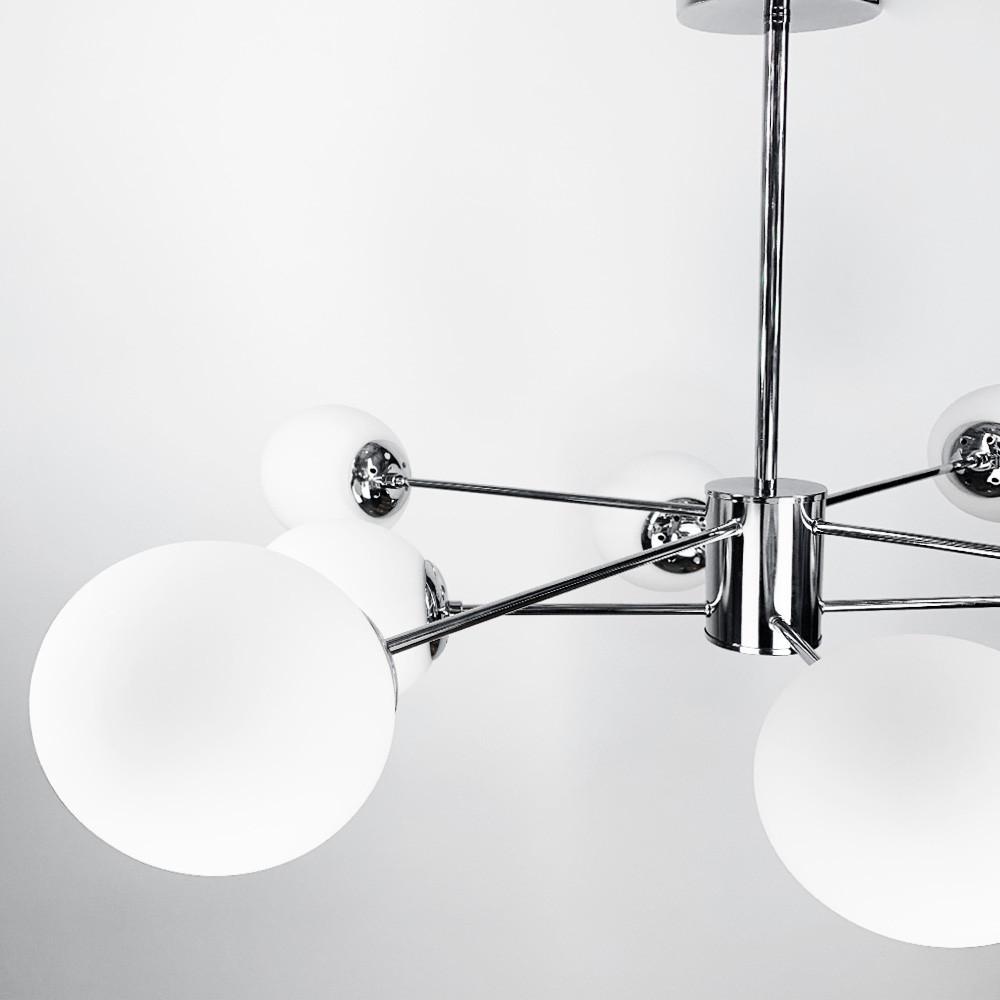 Люстра стельова Right Selection на 8 плафонів Срібний (CD 111/8 CH) - фото 2