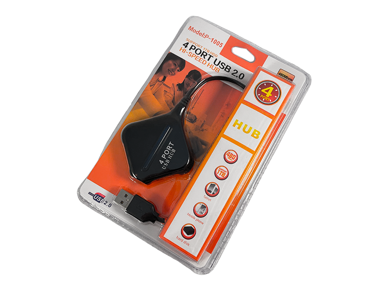 USB-хаб на 4 порта USB 2.0 с подсветкой (P-1005)