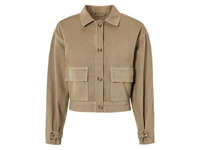 Куртка жіноча джинсова Esmara в стилі мілітарі XS Бежевий - фото 1