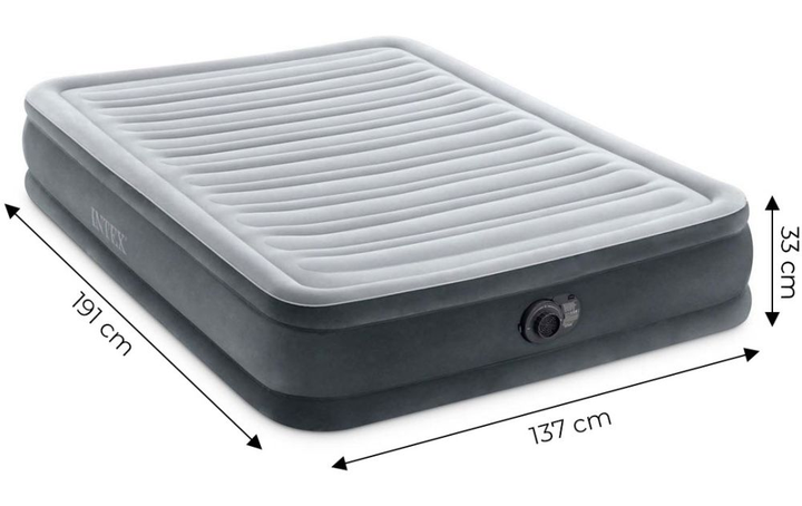 Надувной матрас двухместный Intex со встроенным автоматическим насосом 191х137 см (67768) - фото 5
