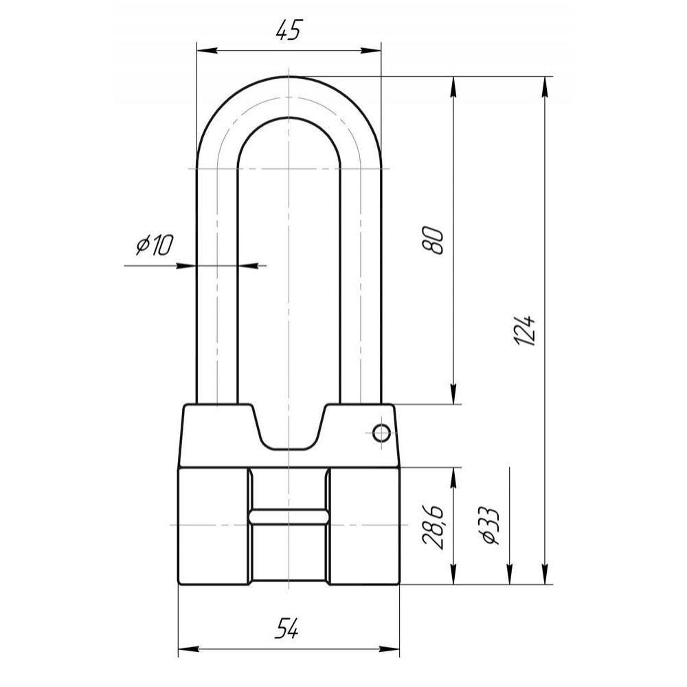 Замок навесной ЧАЗ ВС2-4А-01 длинная дужка 3 ключа 54 мм (ЗН075) - фото 2 Замок навесной ЧАЗ ВС2-4А-01 длинная дужка 3 ключа 54 мм (ЗН075) - фото 2