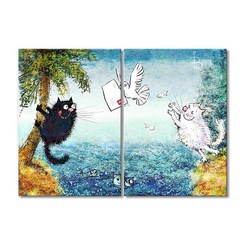 Модульная картина Послание 2 модуля 40х60 см