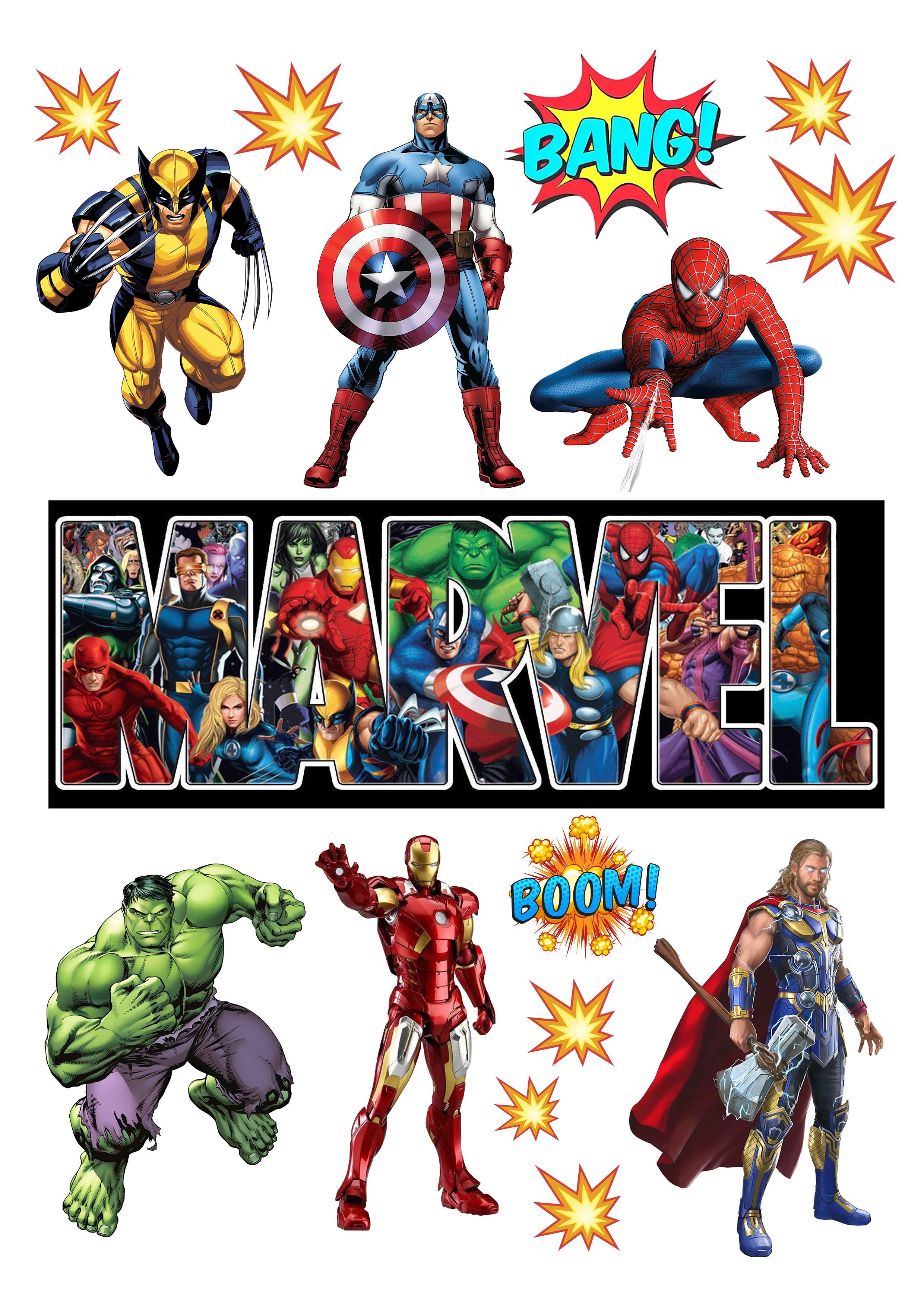 Папір вафельний для торта Супергерої Marvel їстівний декор А4 (1302264203)